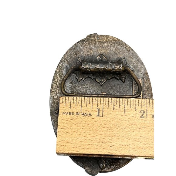 Vtg Belt Buckle Mathews Co. Iron Horse Steam Train 31 Quality Limited Edition - Picture 12 of 16
